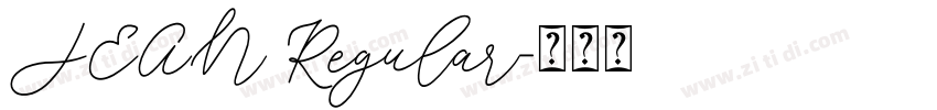 JEAN Regular字体转换